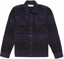Off-White Checkered Stencil Flannel Shirt Black/Navy Off-White Checkered Stencil Flannel Shirt Black/Navy