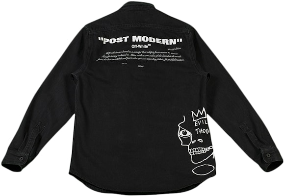 Off-White Basquiat Denim Shirt Black/White Order Off-White Basquiat Denim Shirt Black/White