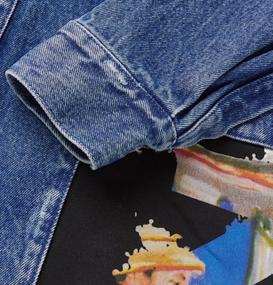 Off-White Distressed Denim Western Shirt Indigo Lookbook Off-White Distressed Denim Western Shirt Indigo