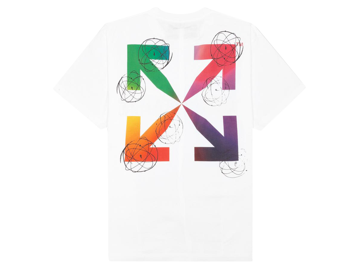 Off White x Futura Oversized Fit Atoms T Shirt White Multicolor