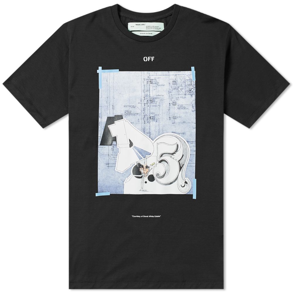 Off‑White Dondi White Square T‑Shirt Black/Multicolor - Novelship