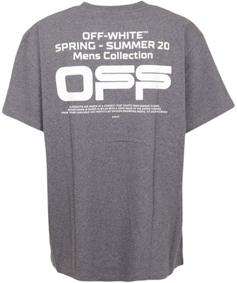 Off-White Slim Fit Wavy Line T-Shirt Melange Grey/White Order Off-White Slim Fit Wavy Line T-Shirt Melange Grey/White