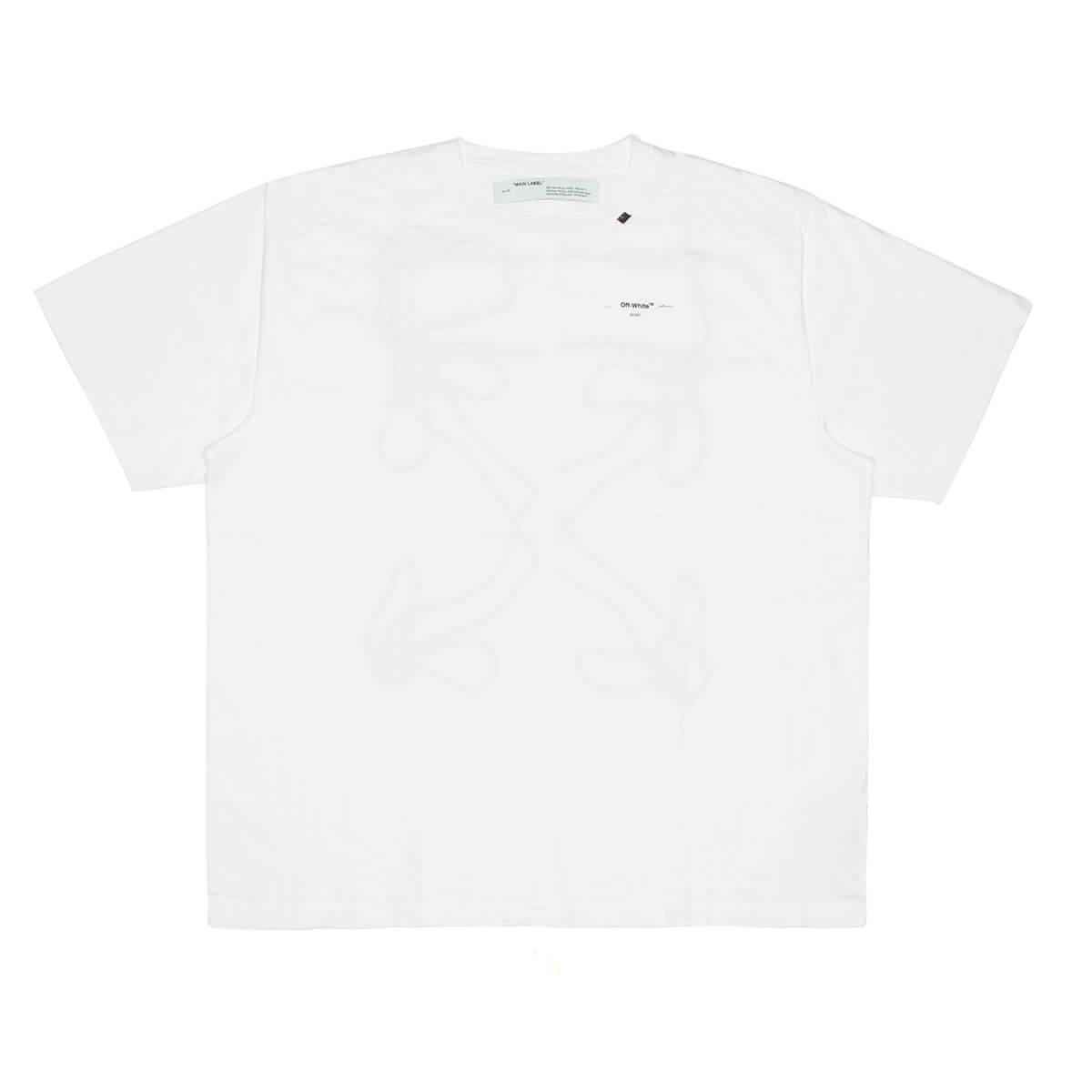 Off‑White Oversized Abstract Arrows Embroidered T‑Shirt White/Black