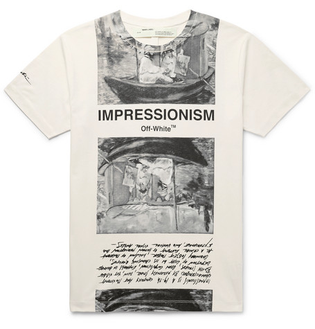 Off White Impressionism Graphic Print T Shirt Off White Tonal