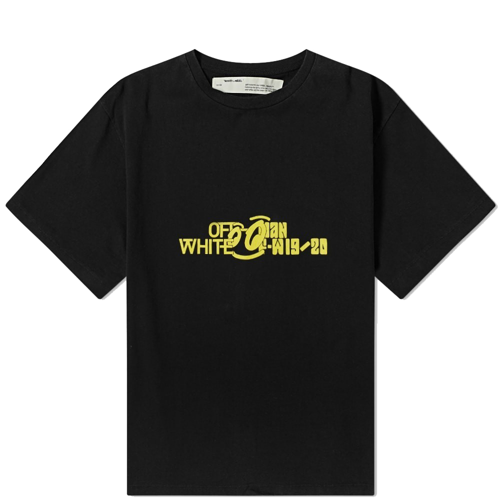 Off white shirt black 2024 yellow