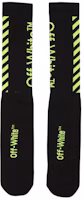 Off-White Diag Socks Black/Green Off-White Diag Socks Black/Green