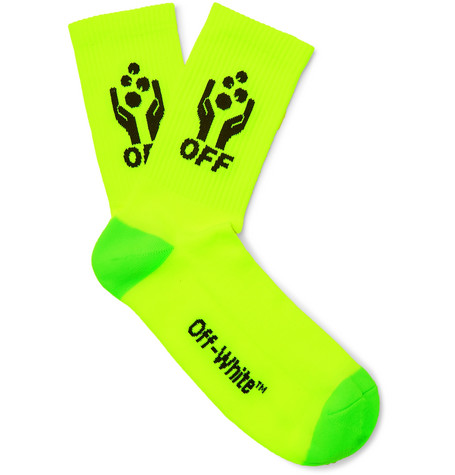 Off white 2025 neon socks