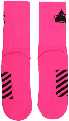 Off-White Triangle Planet Basic Socks Fuchsia/Black Order Off-White Triangle Planet Basic Socks Fuchsia/Black