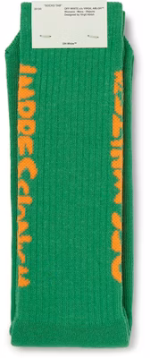 Off-White Logo Intarsia Stretch Socks (SS19) Green/Orange Order Off-White Logo Intarsia Stretch Socks (SS19) Green/Orange