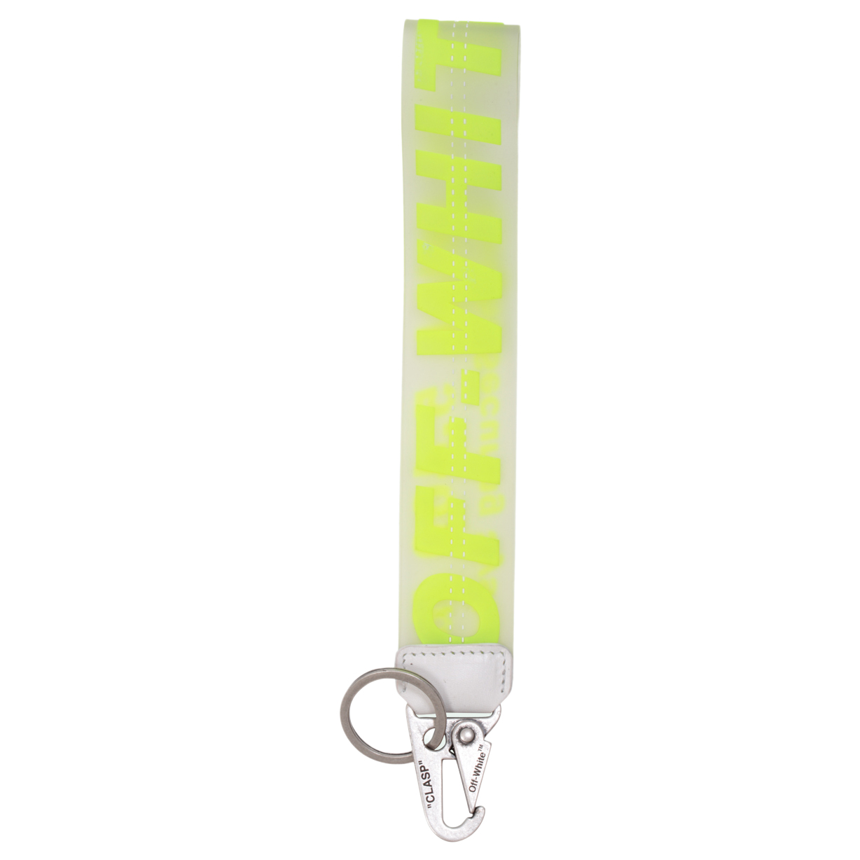 Off‑White Rubber Industrial Keychain (SS19) Fluo Yellow - Novelship