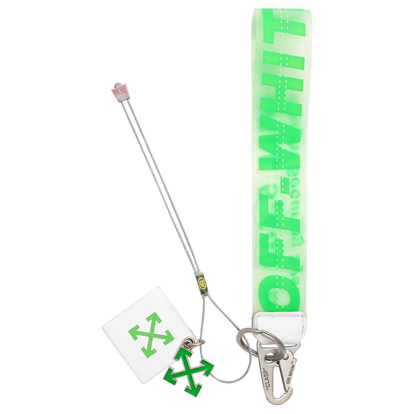 Off White Rubber Industrial Keychain SS19 Green Novelship