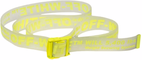 Off-White Rubber Industrial Belt (SS19) Transparent Fluo Yellow Off-White Rubber Industrial Belt (SS19) Transparent Fluo Yellow