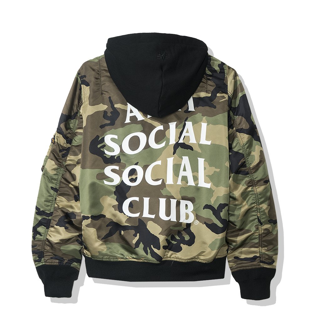 Anti social social club camo clearance jacket