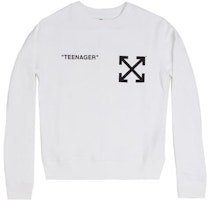 Off-White Flamed Bart Crewneck White Off-White Flamed Bart Crewneck White