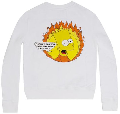 Off-White Flamed Bart Crewneck White Order Off-White Flamed Bart Crewneck White