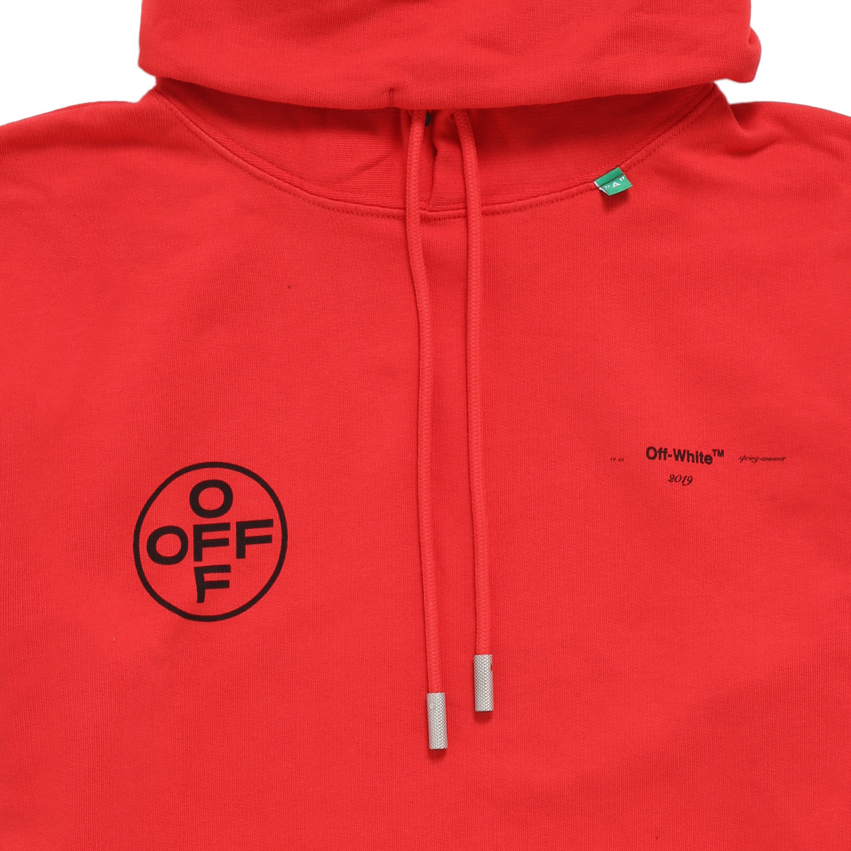 Off‑White Diag Stencil Hoodie Red/Black - Novelship