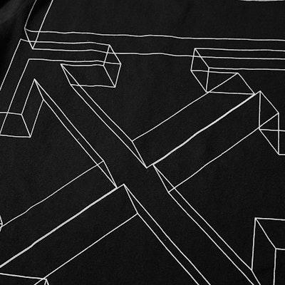 Off-White 3D Marker Diag Sweatshirt Black/White Lookbook Off-White 3D Marker Diag Sweatshirt Black/White