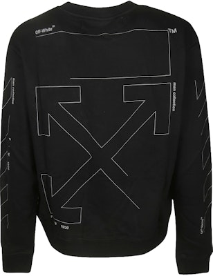 Off-White Unfinished Diag Sweatshirt Black/Silver Order Off-White Unfinished Diag Sweatshirt Black/Silver