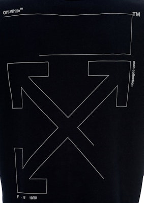 Off-White Unfinished Diag Sweatshirt Black/Silver Lookbook Off-White Unfinished Diag Sweatshirt Black/Silver