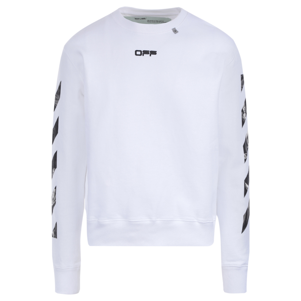 Off‑White Caravaggio Square Graphic Sweatshirt White/Multicolor