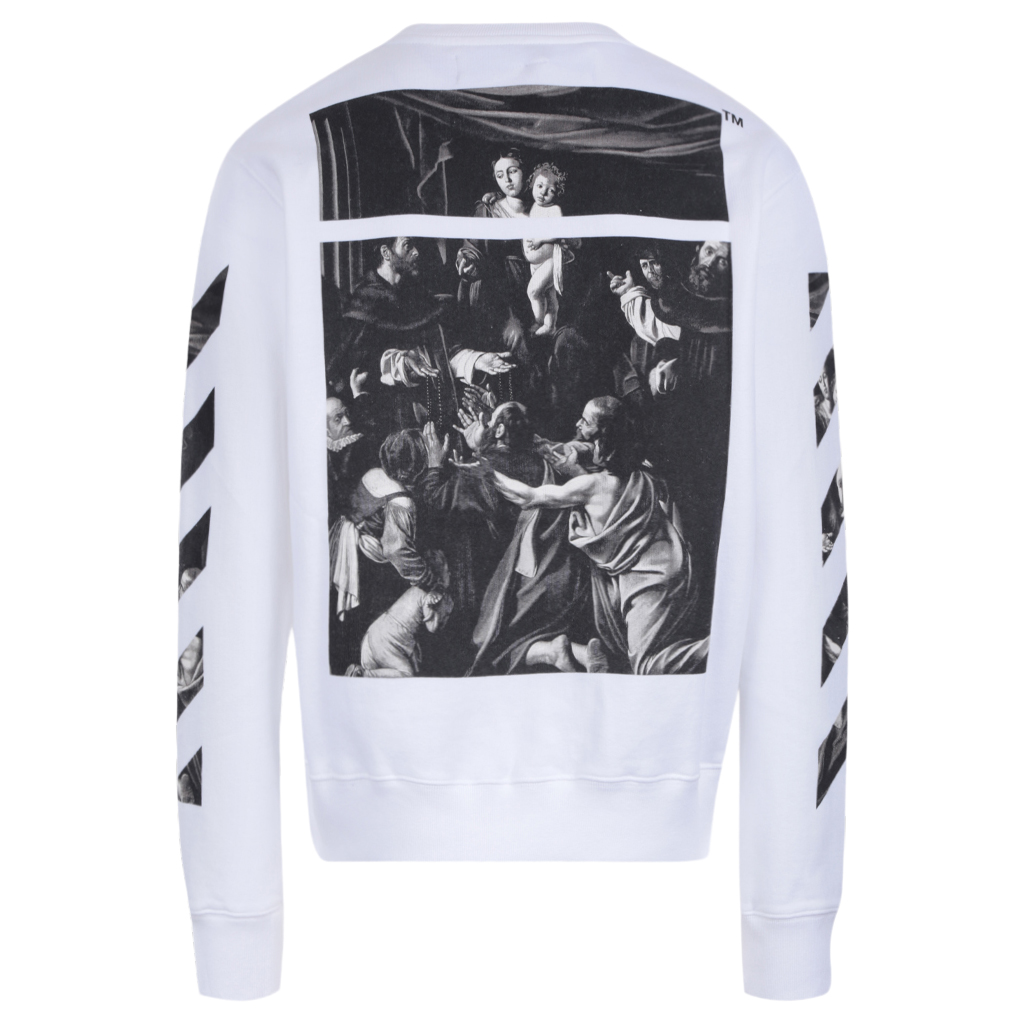 White graphic sale sweatshirt