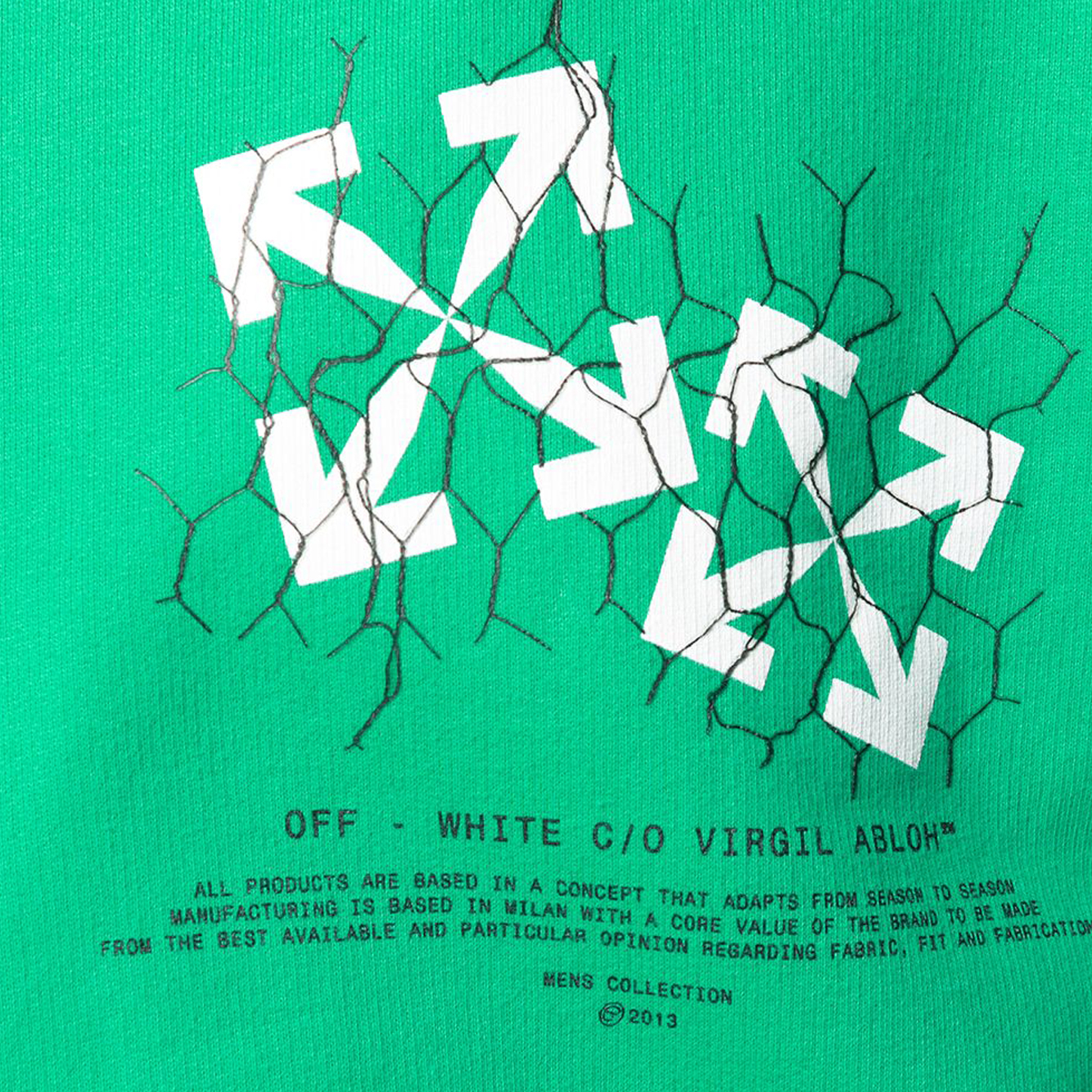 Off White Fence Arrows Hoodie Mint White Novelship