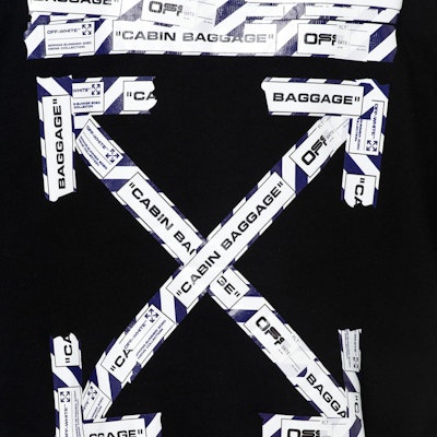 Off-White Airport Tape Arrows Diag Sweatshirt Black Lookbook Off-White Airport Tape Arrows Diag Sweatshirt Black