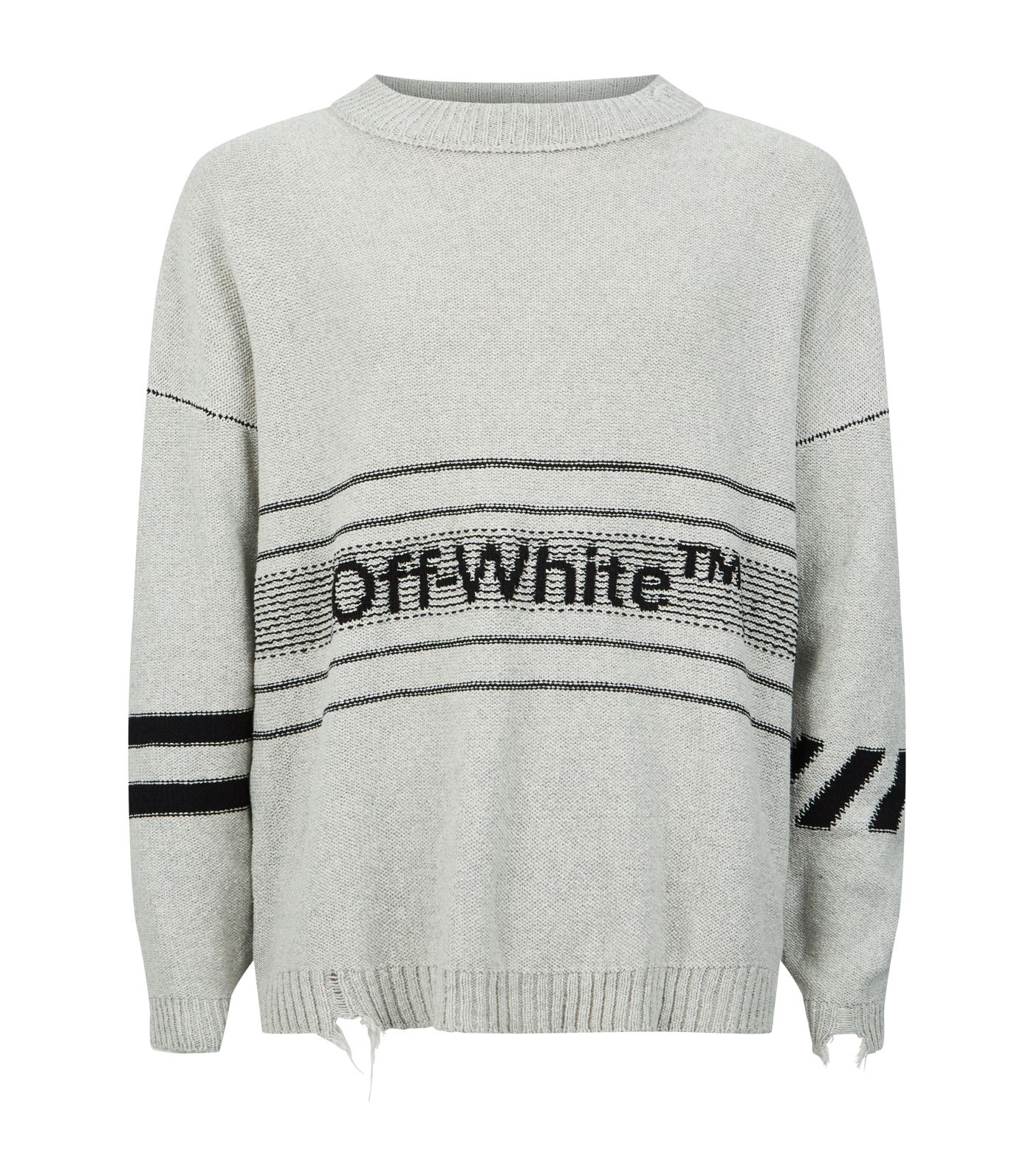 Off white hot sale intarsia sweater