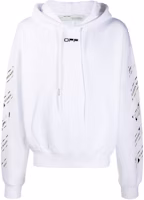 Off-White Airport Tape Arrows Diag Hoodie White Off-White Airport Tape Arrows Diag Hoodie White