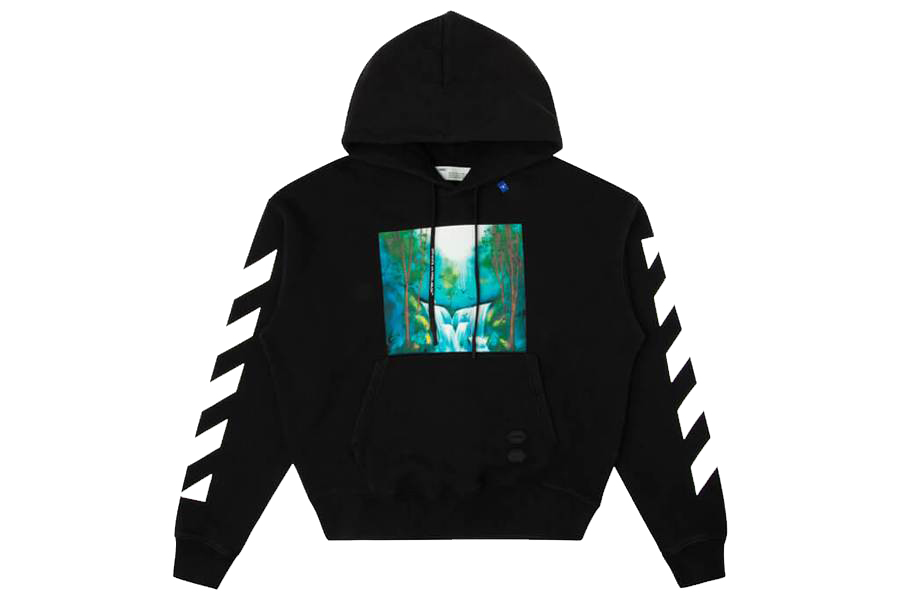 Black diag multicolor cheap zipped hoodie