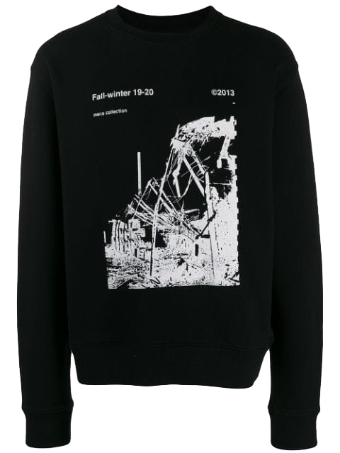 Off‑White Ruined Factory Sweater Black/White - Novelship