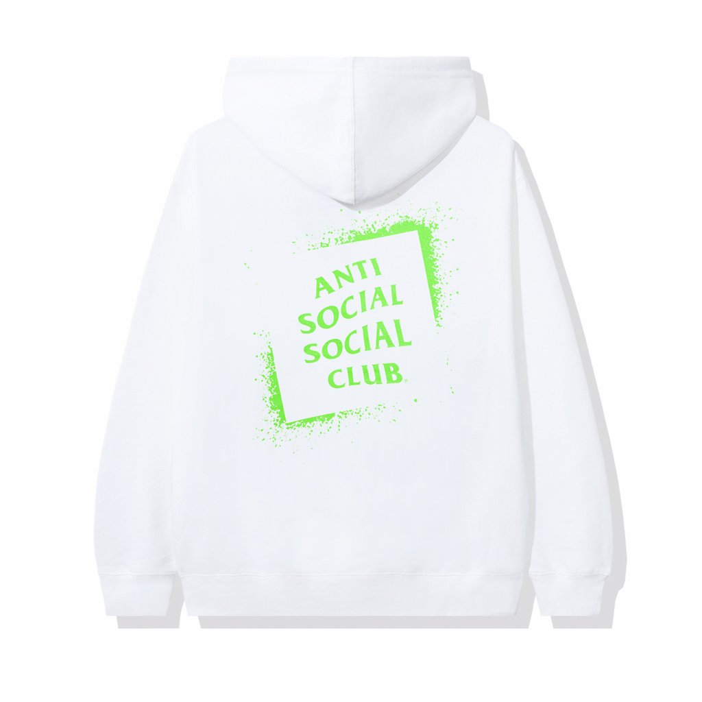 White anti social social sale club hoodie