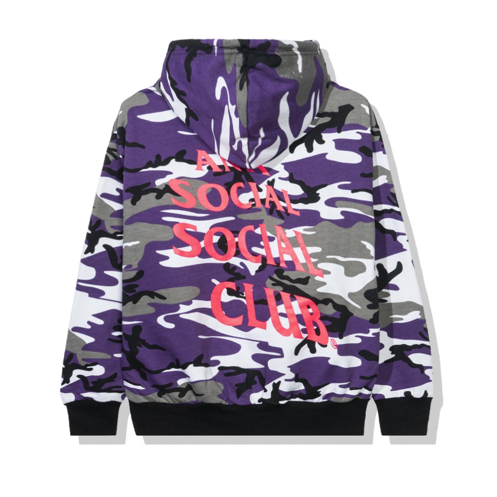 Anti Social Social Club True Colors Purple Hoodie Camo Novelship