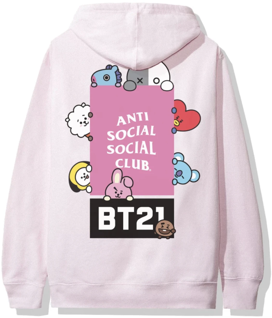 Anti social social sales club hoodie rosa