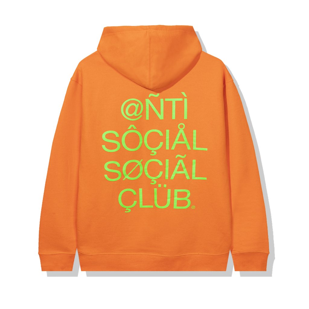 Anti social club orange hoodie sale