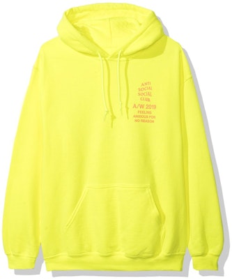 Anti Social Social Club Feeling Anxious Hoodie (FW19) Neon Green Order Anti Social Social Club Feeling Anxious Hoodie (FW19) Neon Green