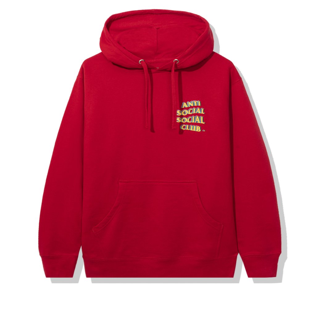 Red anti best sale social hoodie