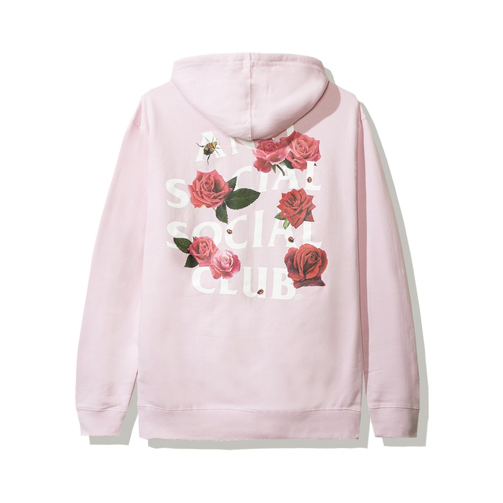 Anti social social club pink hoodie real sale