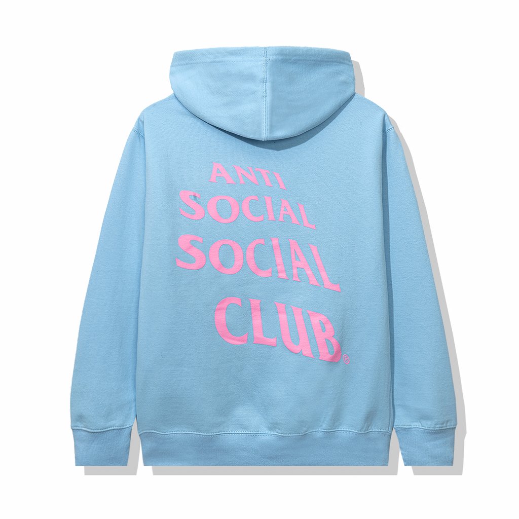 Light blue anti outlet social social club hoodie