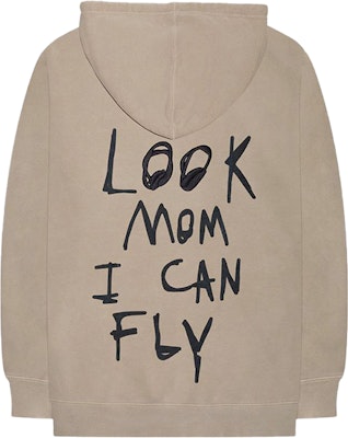 Travis Scott Astroworld Look Mom I Can Fly Hoodie Tan - Novelship