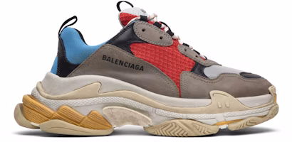 Balenciaga Triple S Grey Red Blue 512175 W09O2 4365 Balenciaga Triple S Grey Red Blue 512175 W09O2 4365
