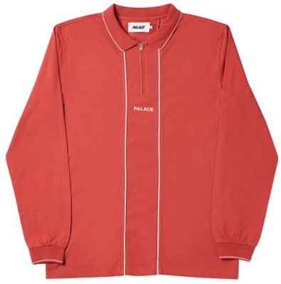 Palace Liner Longsleeve Polo Red Buy Palace Liner Longsleeve Polo Red