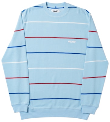 Palace Waffler Stripe Crew Sky Buy Palace Waffler Stripe Crew Sky