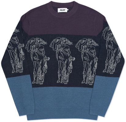 Palace P Statue Knit Purple/Black Buy Palace P Statue Knit Purple/Black