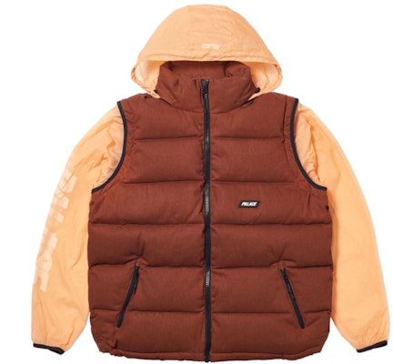 Palace Reacto Puff Zip Off Jacket Orange Buy Palace Reacto Puff Zip Off Jacket Orange