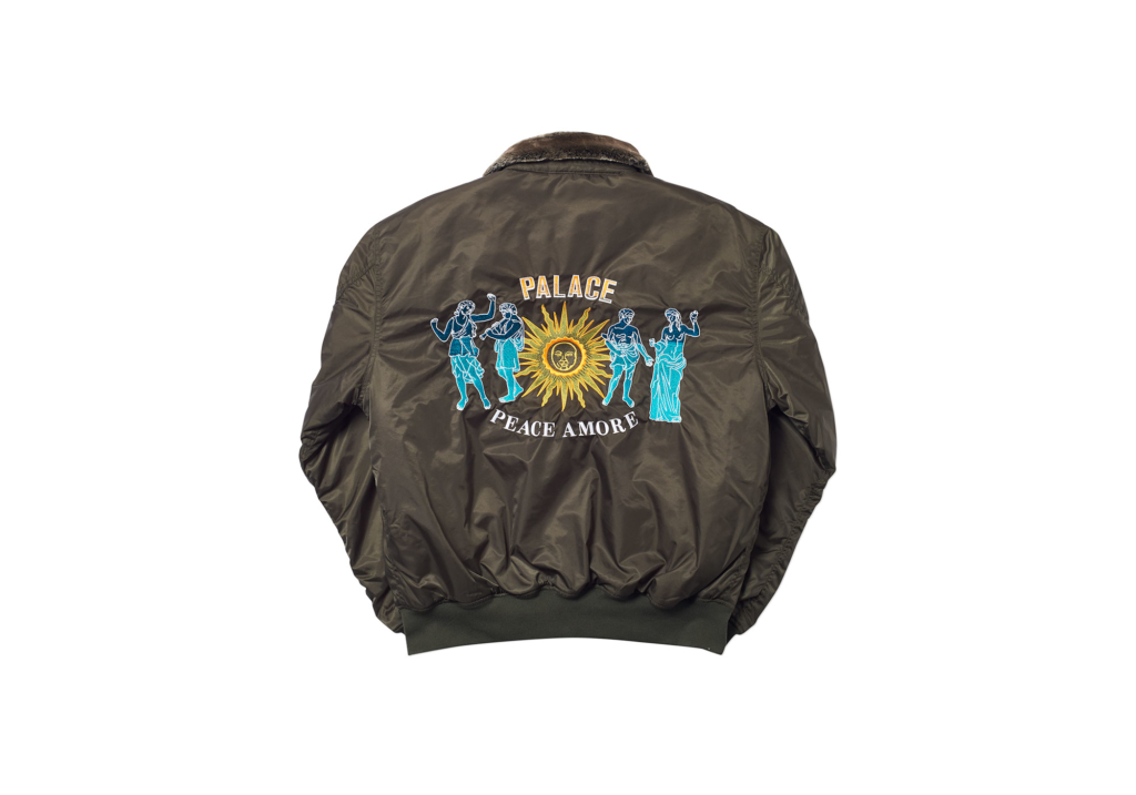 palace peace amore jacket