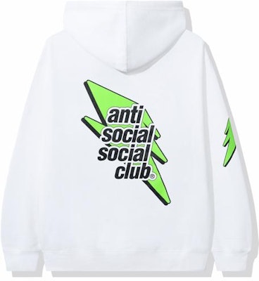 反社會社會俱樂部粗心閃電連帽衫白色/綠色 Order 反社會社會俱樂部粗心閃電連帽衫白色/綠色
