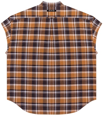 Fear of God Short Sleeve Plaid Flannel Shirt Brown Plaid Order Fear of God Short Sleeve Plaid Flannel Shirt Brown Plaid