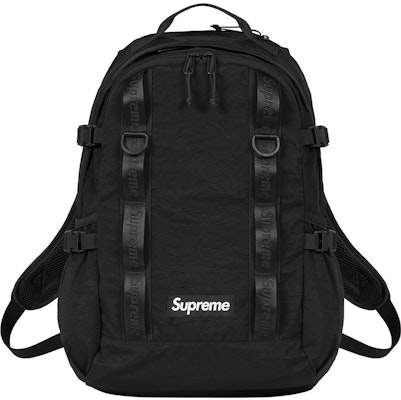 Supreme Backpack (FW20) Black  Supreme backpack, Backpacks, Supreme bag