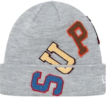 Supreme New Era Big Arc Beanie Heather Grey Supreme New Era Big Arc Beanie Heather Grey